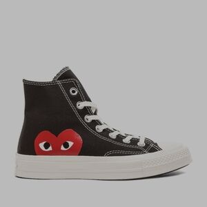 Nearly New Converse x Comme Des Garcons PLAY All Star Chuck '70 Hi - Black